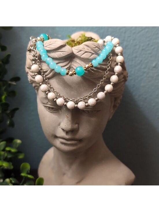 Jewelry - Bohemian Silver and Blue Charm Bracelet